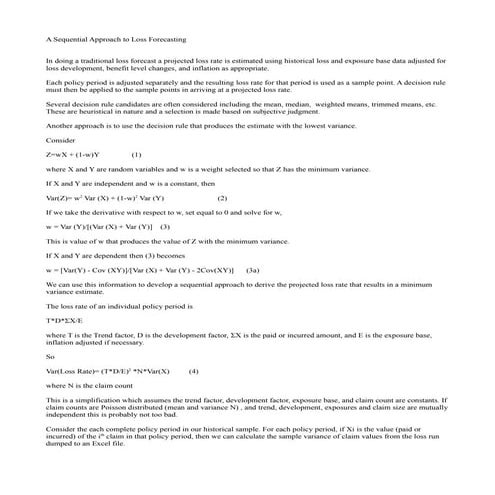 Loss Forecastiing_A sequential approach