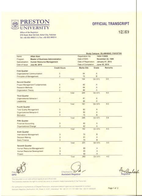 MBA Transcript 01 MBA Transcript 01