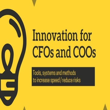 Innovation for CFOs and COOs (Course Ideas + Course introduction)