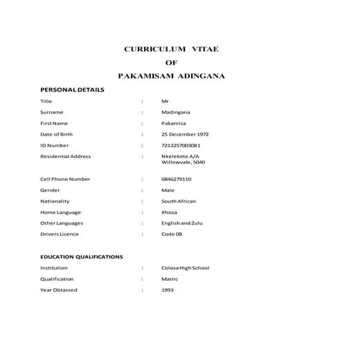 C.V | PDF