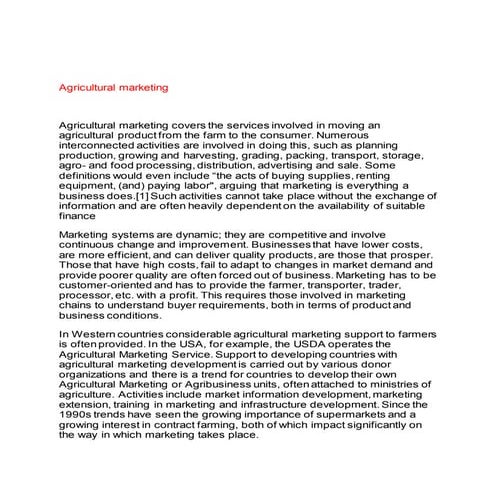 Agricultural marketing1