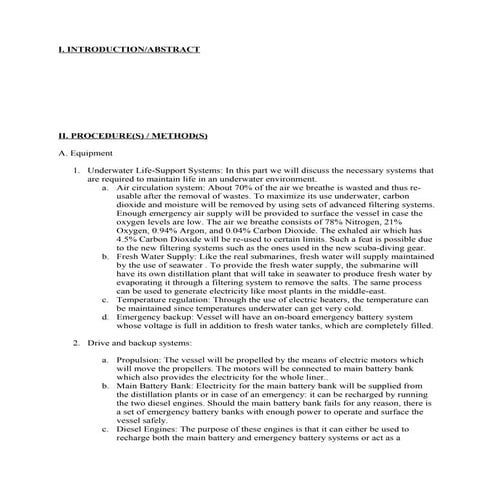 Diving and propulsion system of modern diesel-electric submarine | PDF