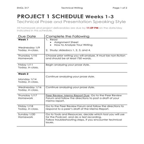 F2 f project1_schedule_engl317_spring2019