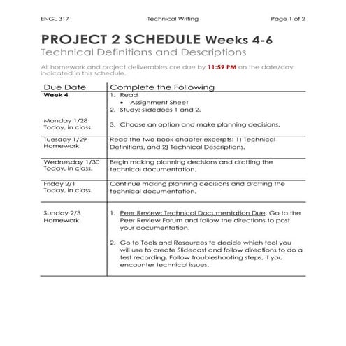 F2 f project2_schedule_engl317_spring2019
