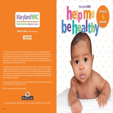 Maryland WIC Outreach Brochure - Enlgish | PDF