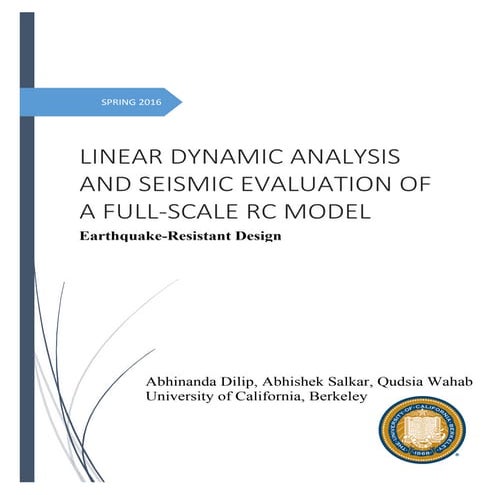 Linear Dynamic Analysis and Seismic Evaluation of RC Building