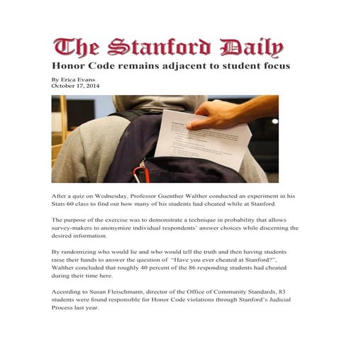 An Honor Code Case Study | PDF