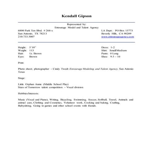Kendall Gipson - Resume