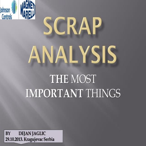 SCRAP ANALYSIS Dejan Jaglic | PDF