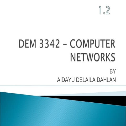 F3226 – computer networks 1.3 | PPT