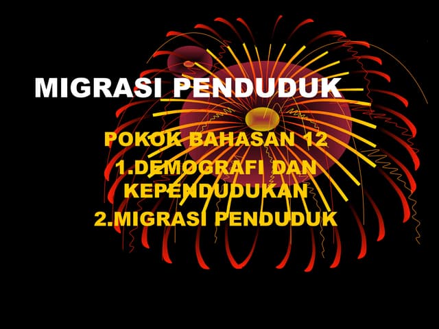 Migrasi Penduduk