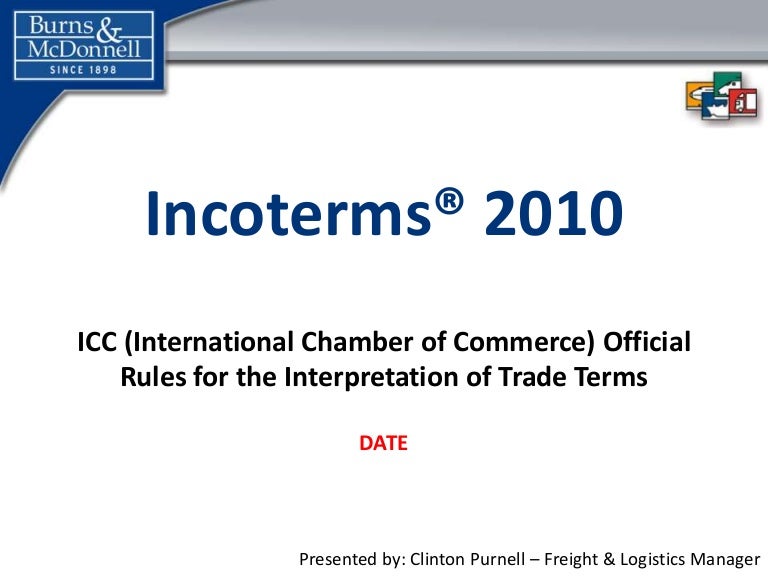 Incoterms 2013 Quick Reference Chart