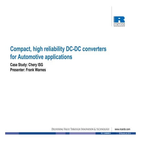 Ricardo DC-DC Converter Presentation for NMI