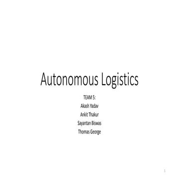 Autonomous Vehicles in Logistics: The Future of Fleet Management | PPTX