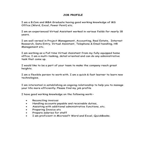 Job advertisement sample | DOC