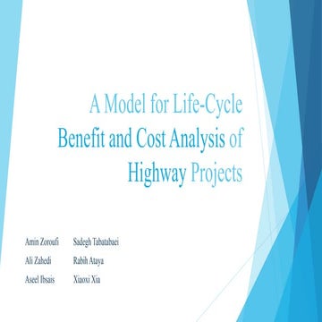 A Model for Life-Cycle Benefit and Cost Analysis