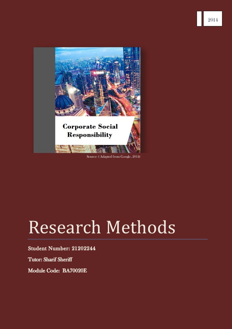 Research Proposal on Corporate Social Responsibility Assignment | Total Assignment Help