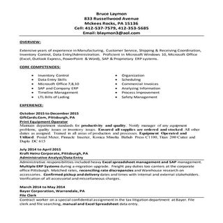 Bruce Laymon Updated Resume 2015