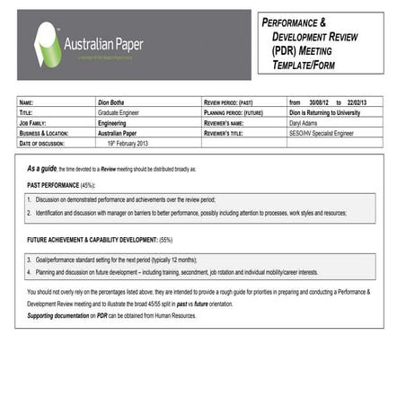 2013_02_20 Performance and Developement Review D-Botha