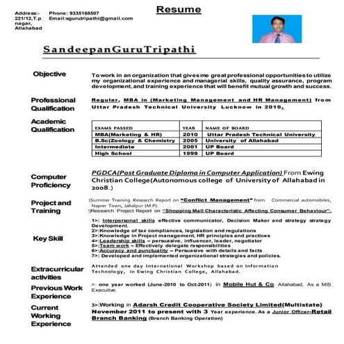 resume