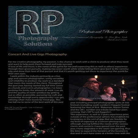 Promotional Packet - Live Gigs Photography - RP Photography Solutions-web