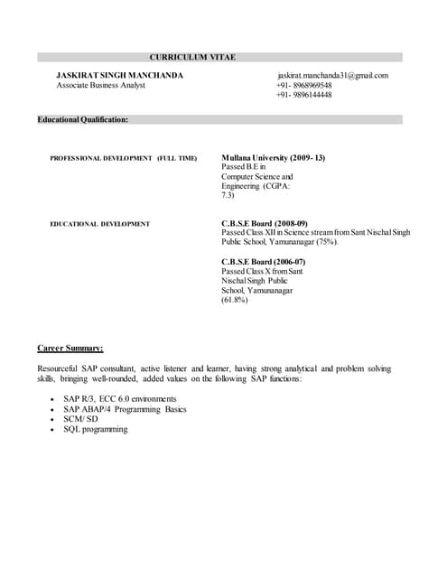 MY NEW SA RESUME 2016 | DOCX