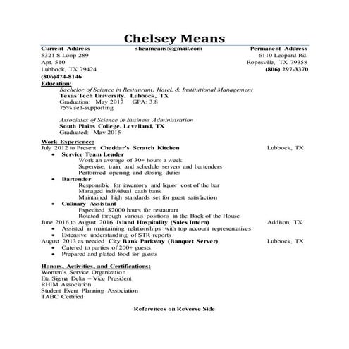 TTU RESUME | DOCX