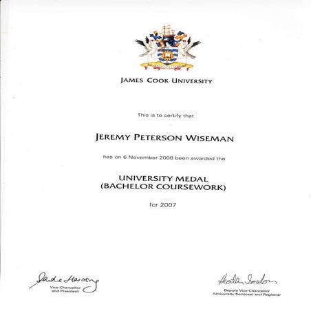 JCUMedalBachelorCourseWork