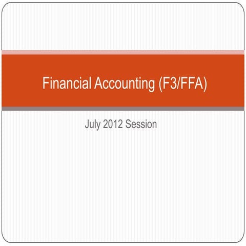 F3 Financial Accounting Lectures 1-4