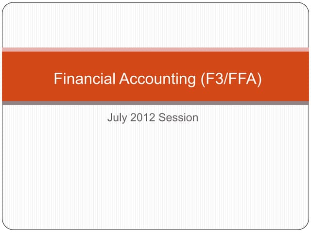 F3 Financial Accounting 1-4