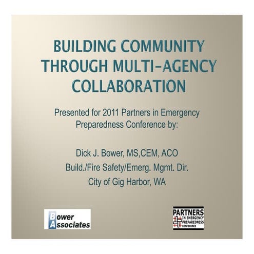 Building Community through Multi-Agency Collaboration 