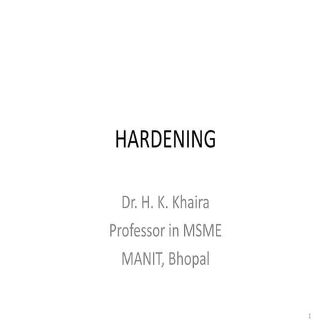 hardening
