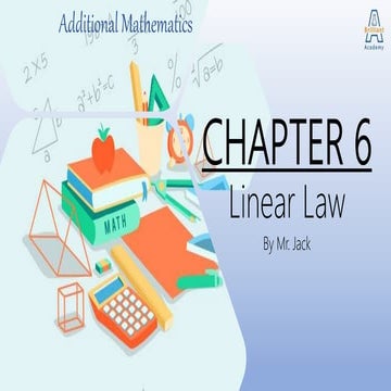 Form 4 Add Maths Chapter 6 Linear Law