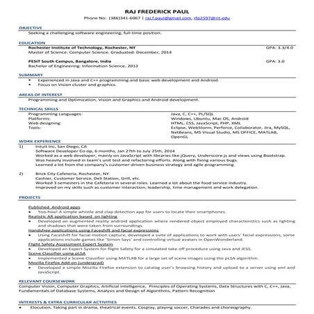 RajFPaul_Resume_2015