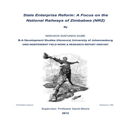 State Enterprise Reform In Zimbabwe NRZ