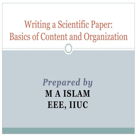M A Islam_Ch 5_Writing_Scientific_Paper (long form)