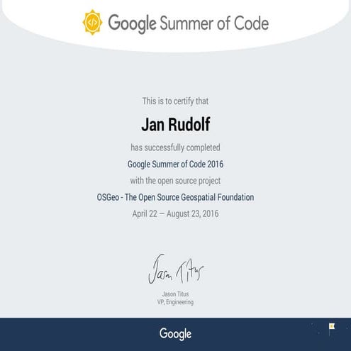 gsoc_student for Jan Rudolf