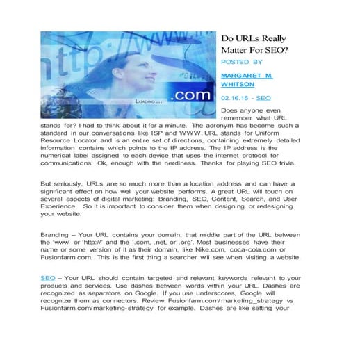 Do URLs Really Matter For SEO