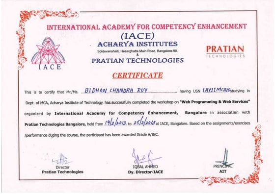 1st Degree Certificate | PDF