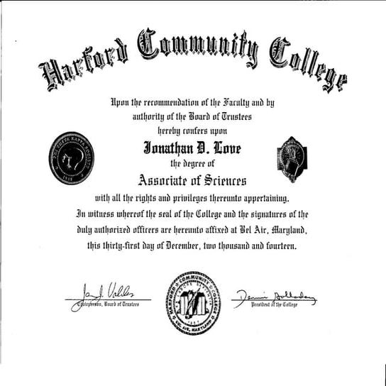 Associate's Degree - Jon Love HCC | PDF
