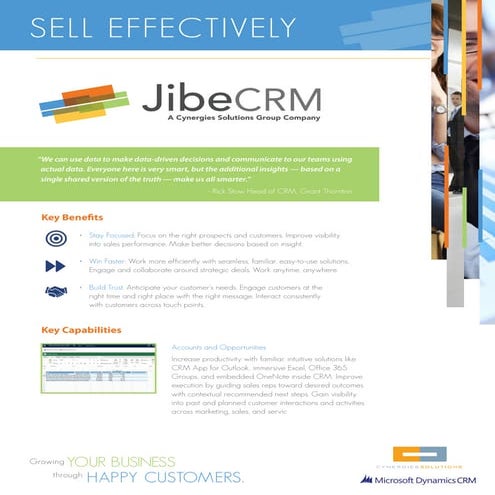 JibeCRM Sell Effectively