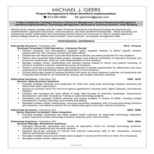 Michael Geers Resume 2016