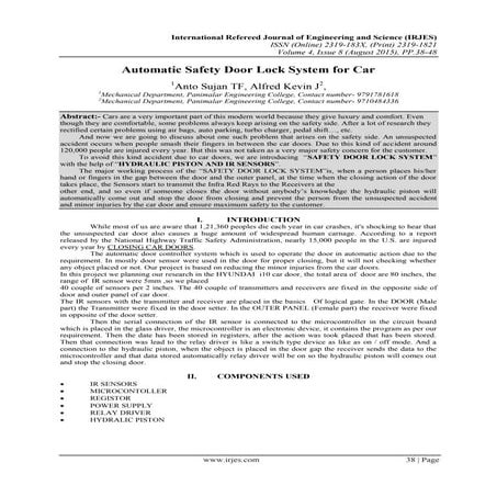 Automatic Safety Door Lock System for Car