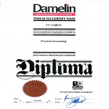 Damelin Certificate