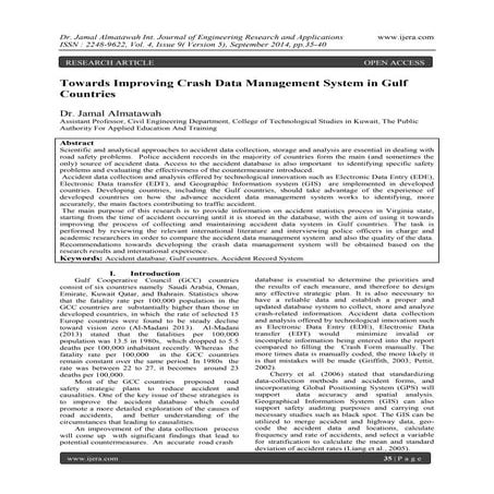 Road Traffic Accidents in Kuwait: Triangulation Method Study | PDF