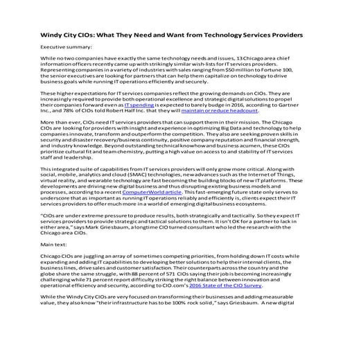 Windy City CIOs report 6 8 16