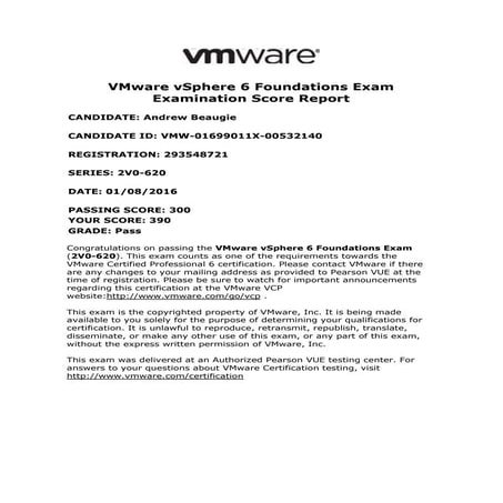 VMware Foundations EXam