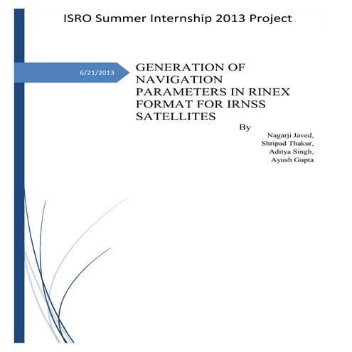 2013 final ISRO internship Report