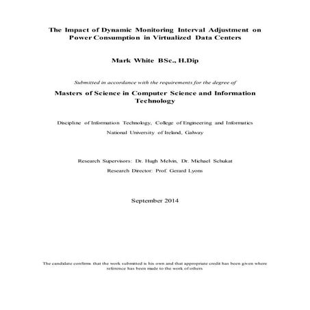 The Impact of Dynamic Monitoring Interval Adjustment on Power Consumption in ...