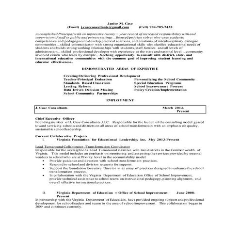Janice Case Resume January 2016